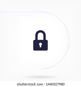 lock vector icon 10 eps , Lorem ipsum Flat design