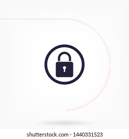 lock vector icon 10 eps , Lorem ipsum Flat design