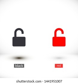 lock vector icon 10 eps , Lorem ipsum Flat design