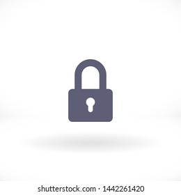 lock vector icon 10 eps , Lorem ipsum Flat design