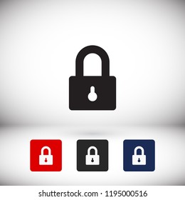 Lock vector icon 