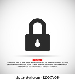 Lock vector icon 