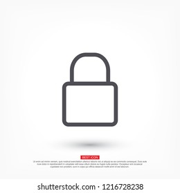 Lock Vector icon