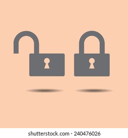 Lock vector icon 