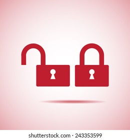 Lock vector icon 