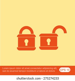 Lock vector icon