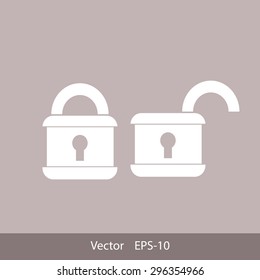 Lock vector icon 