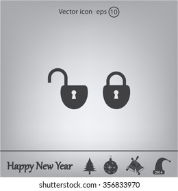 Lock vector icon