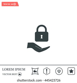 Lock vector icon