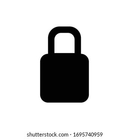 Bloquear icono vectorial en color negro. Icono del vector.