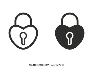 Lock vector icon. Black illustration isolated on white background for graphic and web design.