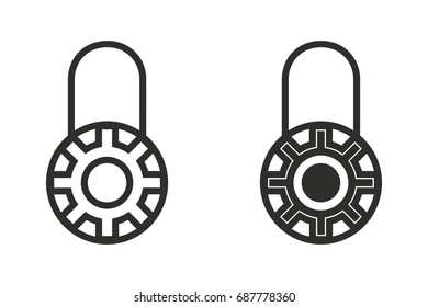Lock vector icon. Black illustration isolated on white background for graphic and web design.