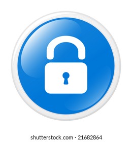 Lock. Vector icon. Button.
