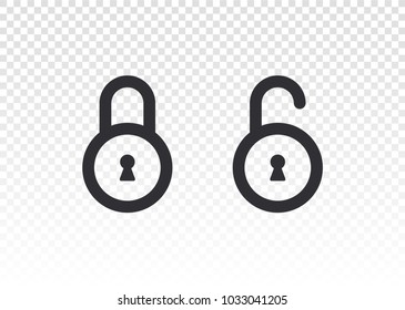 Lock vector icon. Closed lock. Lock sign. Sign of protection. Padlock icon. Unlock icon. Protection sign. Security vector icon. Privacy sign. Lock symbol. Blocking. Top secret. 