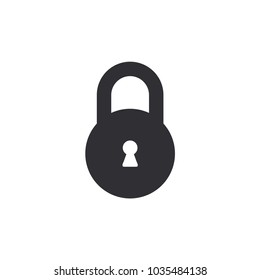 Lock vector icon. Closed lock. Lock sign. Sign of protection. Padlock icon. Unlock icon. Protection sign. Security vector icon. Privacy sign. Lock symbol. Blocking. Top secret. 