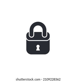 Lock vector icon. Closed lock. Lock sign. Sign of protection. Padlock icon. Unlock icon. Protection sign. Security vector icon. Privacy sign. Lock symbol. Blocking. Top secret. Keyhole. Safety. Block