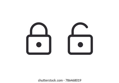 Lock vector icon. Closed lock. Lock sign. Sign of protection. Padlock icon. Unlock icon. Protection sign. Security vector icon. Privacy sign. Lock symbol.