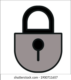 Lock vector icon design template.