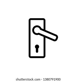 lock vector icon, door handle icon in trendy flat style 