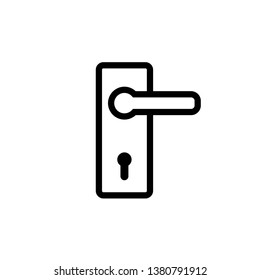 lock vector icon, door handle icon in trendy flat style 