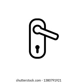 lock vector icon, door handle icon in trendy flat style 