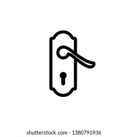 lock vector icon, door handle icon in trendy flat style 