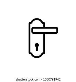 lock vector icon, door handle icon in trendy flat style 