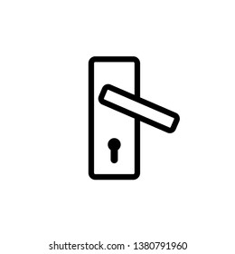 lock vector icon, door handle icon in trendy flat style 