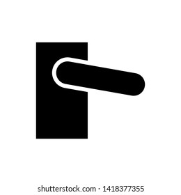 Lock vector icon, door handle icon in trendy flat style.