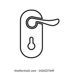 lock vector icon door handle icon in trendy style template