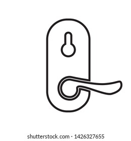 lock vector icon door handle icon in trendy style template