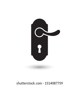 Lock vector icon, door handle icon in trendy flat style. Vector