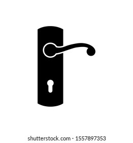 Lock Vector Icon, Door Handle Icon In Trendy Flat Style