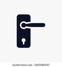 Lock vector icon, door handle icon in trendy flat style	
