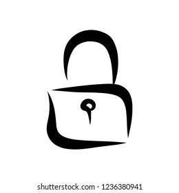 lock vector icon drawing brush