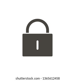 Lock vector icon. Element of interface for mobile concept and web apps illustration. Thin glyph icon for website design and development, app development. Vector icon