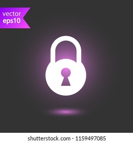 Lock vector icon. EPS 10 flat symbol