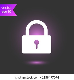 Lock vector icon. EPS 10 flat symbol