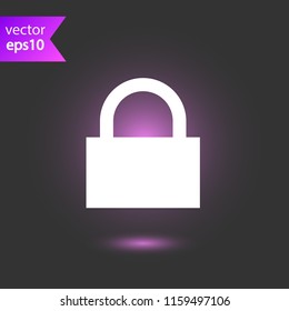 Lock vector icon. EPS 10 flat symbol