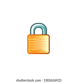 lock vector icon. flat design