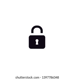 Lock vector icon, Flat design