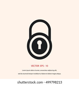 lock vector icon, flat design best vector icon