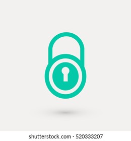 lock vector icon, flat design best vector icon