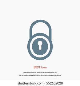 lock vector icon, flat design best vector icon