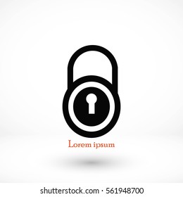 lock vector icon, flat design best vector icon