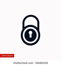 lock vector icon, flat design best vector icon