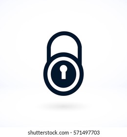 lock vector icon, flat design best vector icon