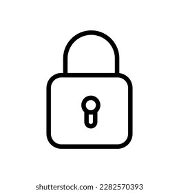 Bloquear la ilustración plana del icono del vector en el fondo blanco..eps