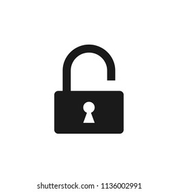 Lock vector icon. Flat sign.