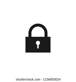 Lock vector icon. Flat sign.